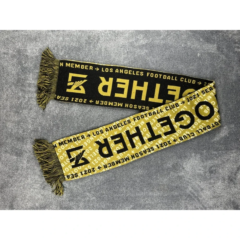 LAFC‎ Los Angeles Football Club 2021 Season Member Scarf Black Gold MLS Soccer